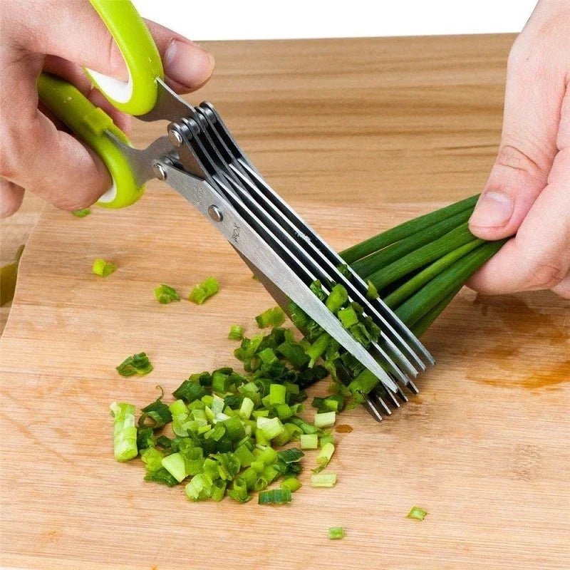 5-Blade Stainless Steel Kitchen Herb & Vegetable Scissors