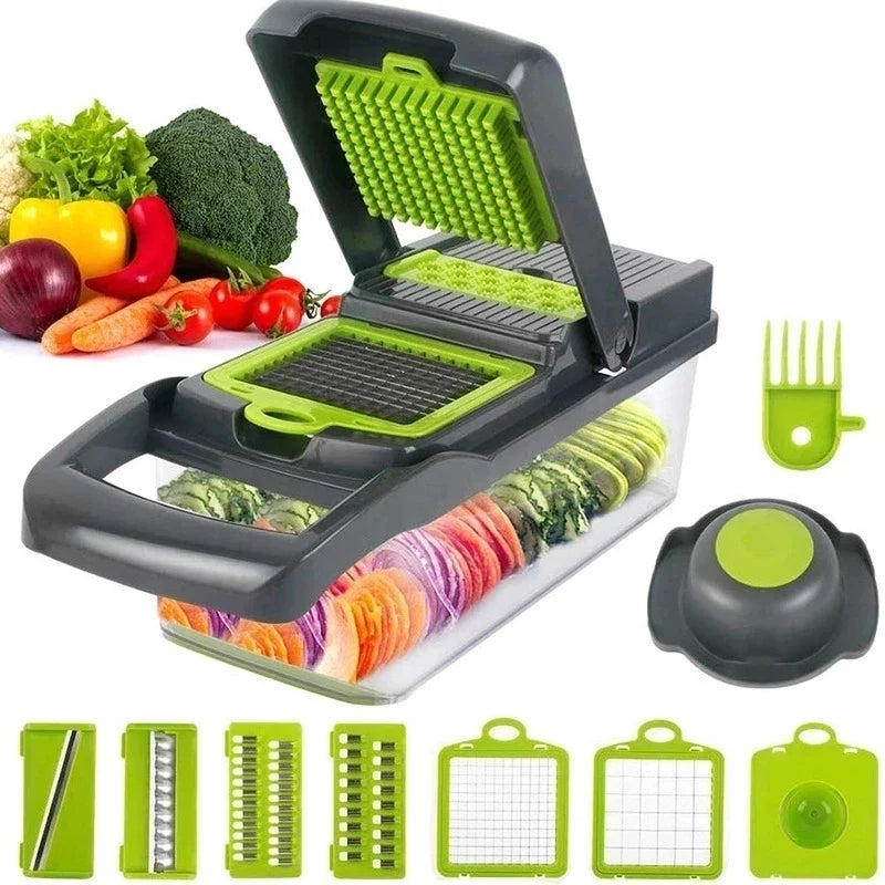 Multifunctional 10-in-1 Vegetable Chopper & Slicer
