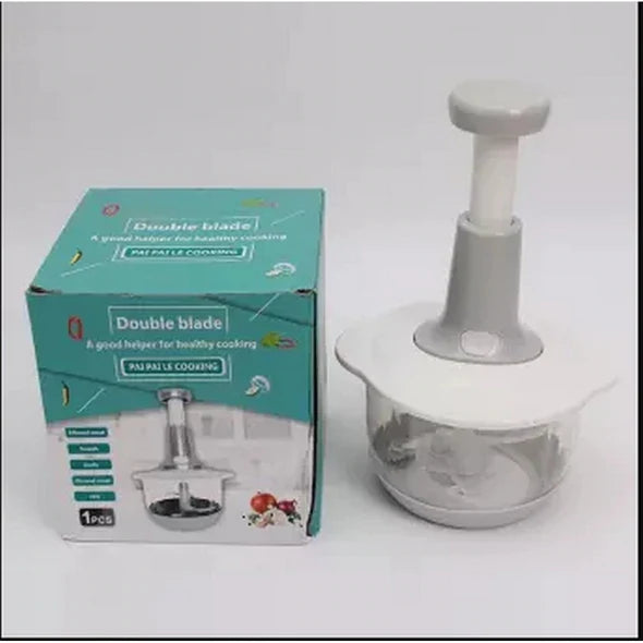 Manual Push-Down Food Chopper & Vegetable Cutter