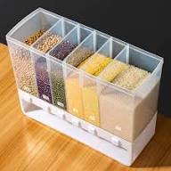6-Compartment Grain & Food Storage Dispenser