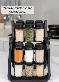 Manual Spice & Herb Grinder with Storage Rack