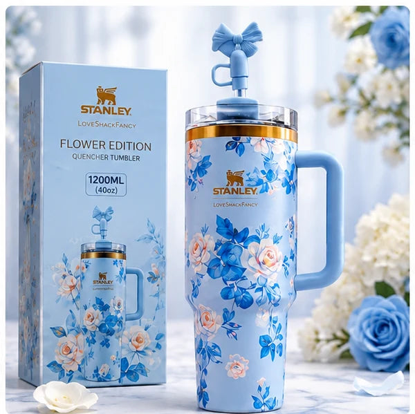 Stanley Floral LoveShack Fancy Tumbler with Handle & Straw