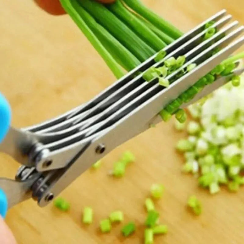 5-Blade Stainless Steel Kitchen Herb & Vegetable Scissors