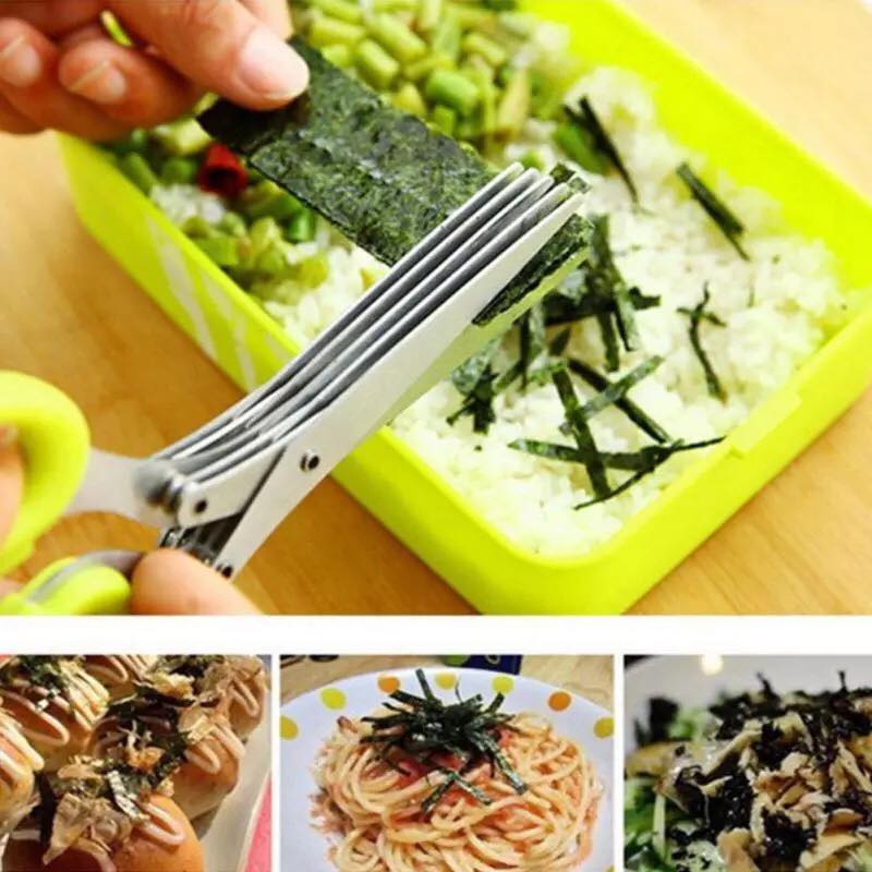 5-Blade Stainless Steel Kitchen Herb & Vegetable Scissors